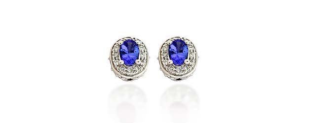 Diamond Accented Tanzanite Earrings 2.21 Carat Total Weight