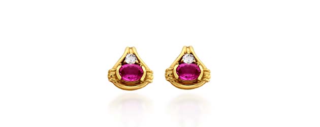 Designer Pink Sapphire and Diamond Earrings 2.37 Carat Total Weight