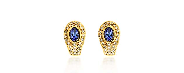 Tanzanite and Diamond Earrings 2.52 Carat Total Weight