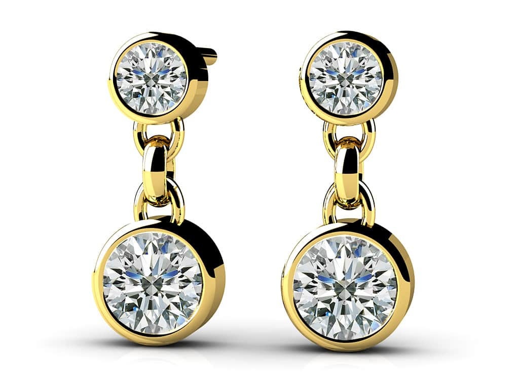 Diamond Dangle Earrings 1/4 Carat Total Weight