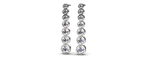 Single Stand Diamond Earrings 1/2 Carat Total Weight