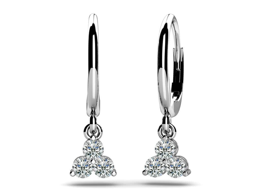 Trillium Diamond Drop Earrings 1/5 Carat Total Weight