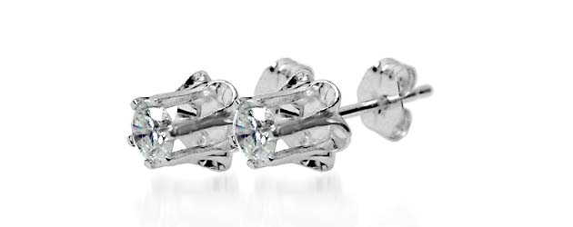 Butter Cup Diamond Earrings 1/10 Carat Total Weight