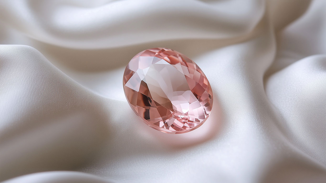 Morganite vs diamond side by side comparison