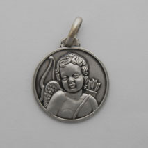 Sterling Silver Cupid Medal