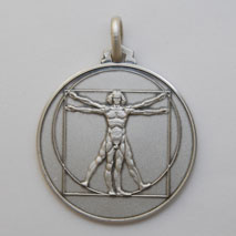 Sterling Silver DaVinci Medal