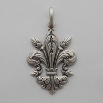 Sterling Silver Fleur de Lis Medal