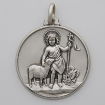 Sterling Silver Young John the Baptist Medal