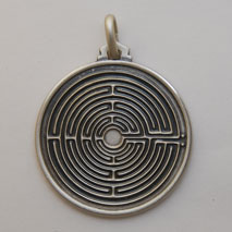 Sterling Silver Labyrinth Medal