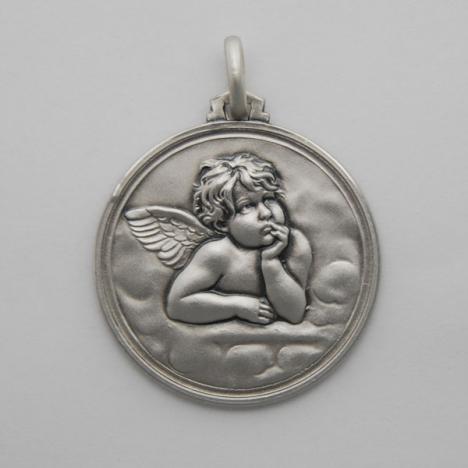 12mm Sterling Silver Angelo Raffaello Medal