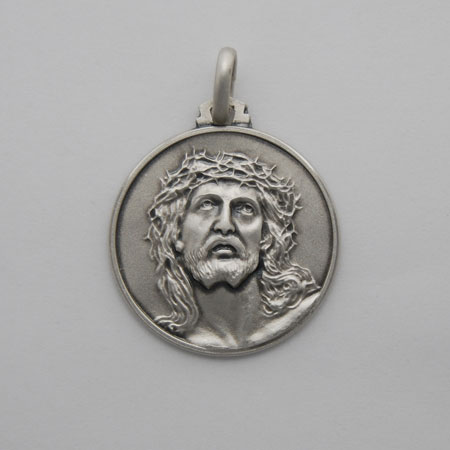 16mm Sterling Silver Ecce Homo Medal