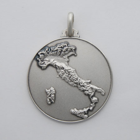 30mm Sterling Silver Italy Medal