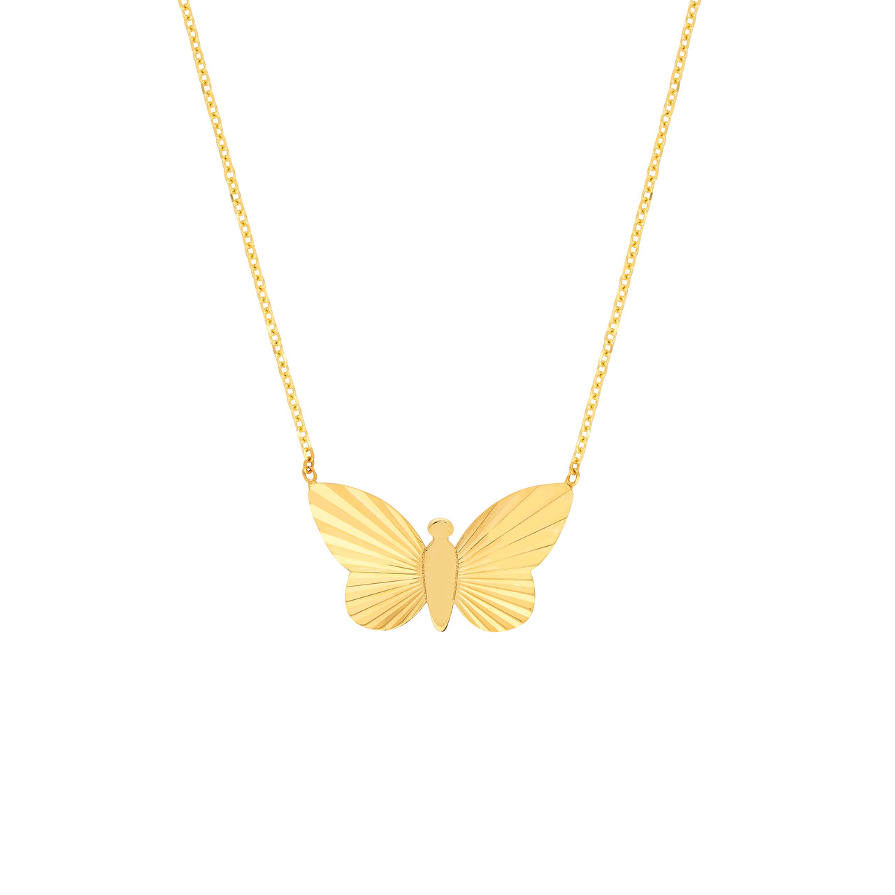Fluted Butterfly Necklace NMID-MF041962