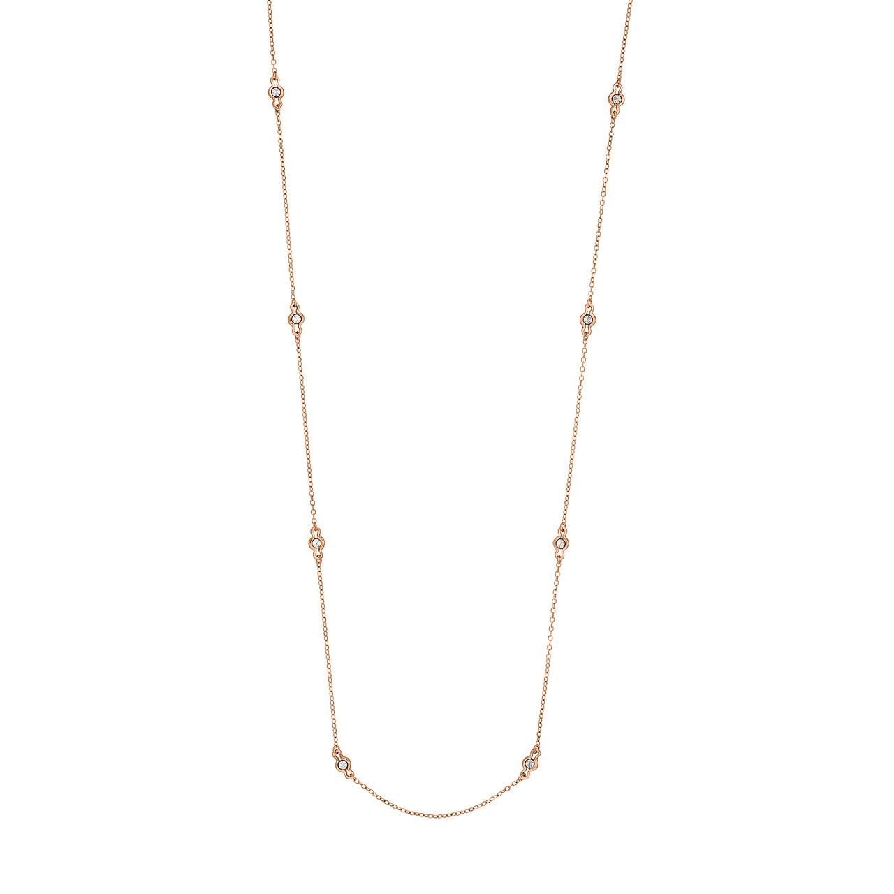 Long N Lovely Cable/Illusion Diamond Station Necklace