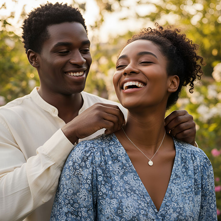 Woman wearing platinum diamond earrings