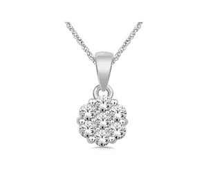 Diamond Flower Pendant