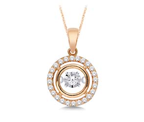 Moving Diamond Pendant