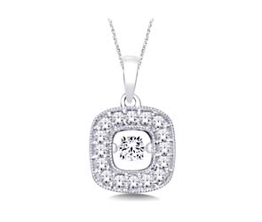 Moving Diamond Pendant