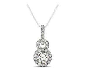 Infinity Halo Diamond Encrusted Pendant