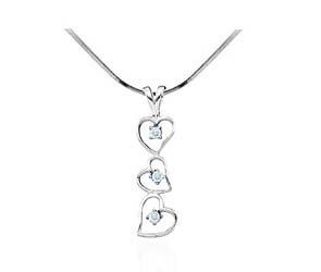 Diamond Ladies Heart Pendant<br> .03 Carat Total Weight