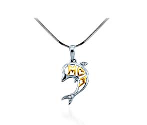 Diamond Dolphin Pendant<br> .02 Carat Total Weight