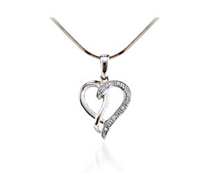 Diamond Heart Pendant<br> .03 Carat Total Weight