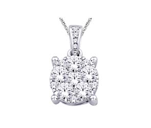 Diamond Flower Pendant