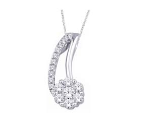 Diamond Flower Fashion Pendant