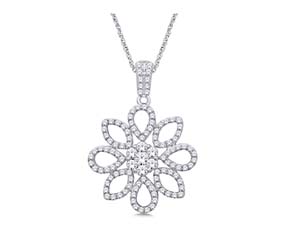 Diamond Flower Pendant