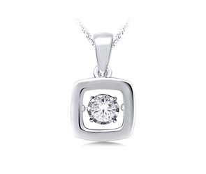 Moving Diamond Solitaire Pendant