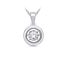 Moving Diamond Solitaire Pendant