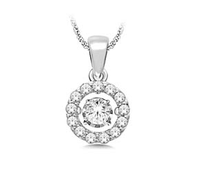 Moving Diamond Fashion Pendant