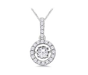 Moving Diamond Solitaire Pendant