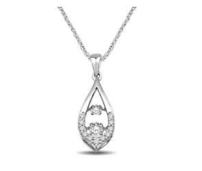 2 Stone Moving Diamonds Pendant