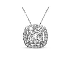 Diamond Fashion Flower Pendant