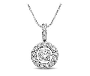 Moving DIamond Fashion Pendant