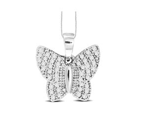 Diamond Fashion Butterfly Pendant