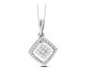 Sterling Silver Diamond Pendant