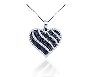 Ladies Diamond Heart Pendant<br> 1.0 Carat Total Weight