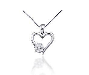 Diamond Heart Pendant<br> 1/10 Carat Total Weight