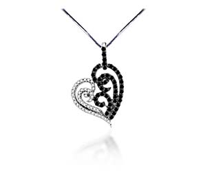 Artistic Diamond Heart Pendant<br> .63 Carat Total Weight