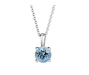 Aquamarine Solitaire Nacklace