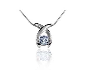 Crossing Arch Diamond Slide Pendant