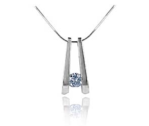 A Frame Diamond Slide Pendant