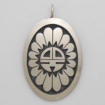 Sterling Silver 'Dawa' Sun God Pendant