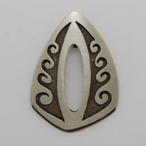 Sterling Silver Open Water Shield Pendant- Nathan Fred (artist)