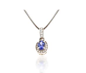 Tanzanite and Diamond Pendant