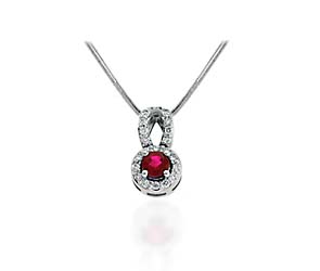 Ruby and Diamond Pave Pendant