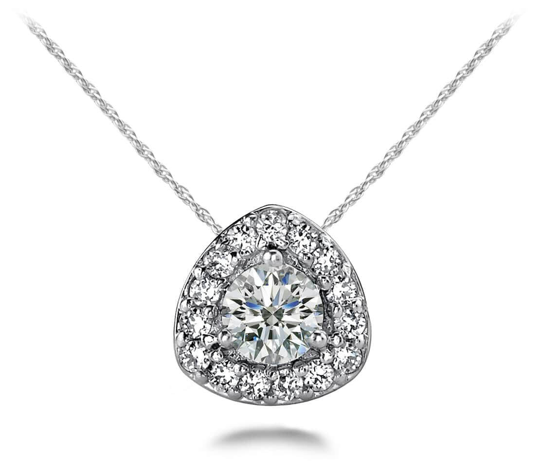 Round Triangle Diamond Pendant