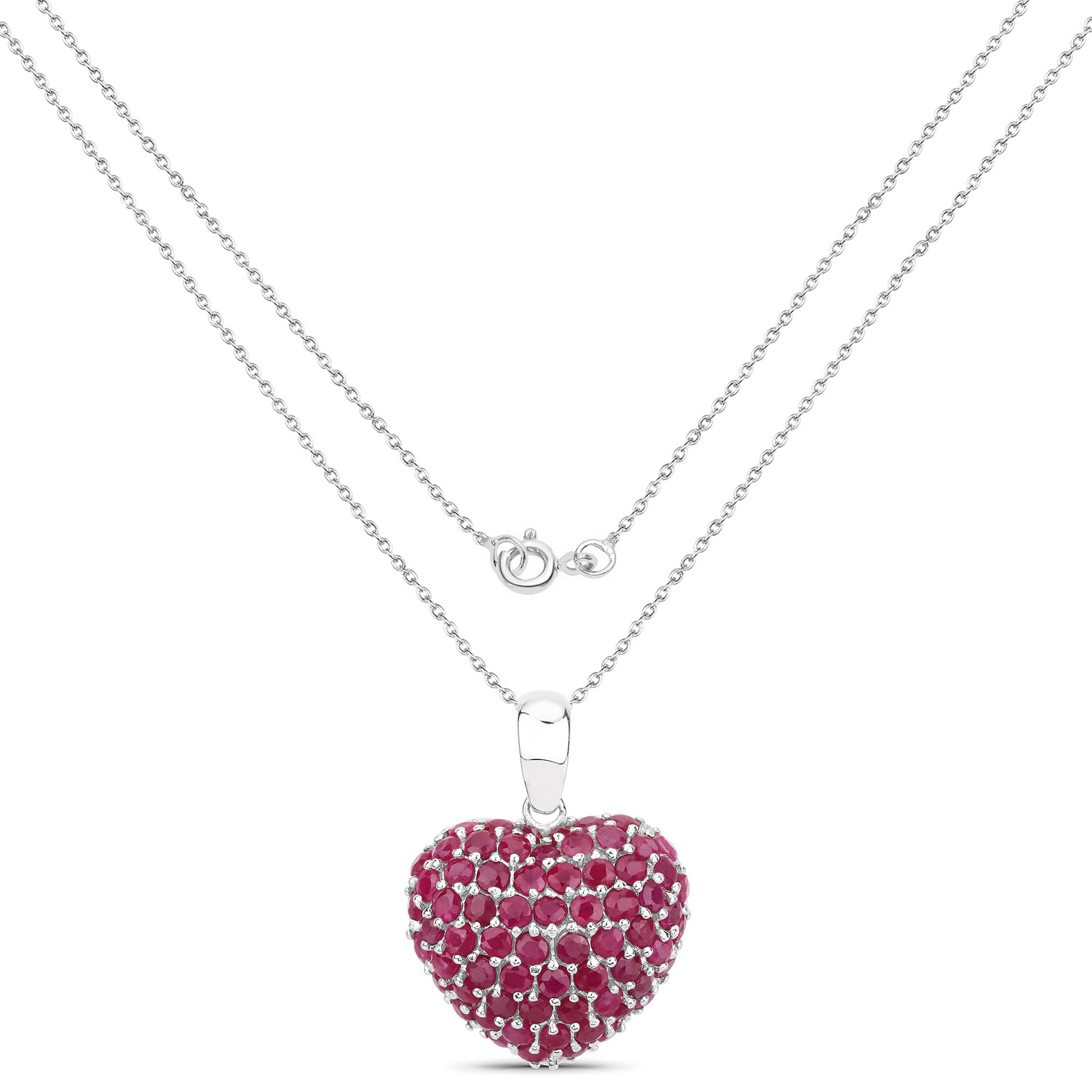 8.58 Carat Genuine Ruby .925 Sterling Silver Pendant 8.58 C.T.W Sterling Silver - view 2